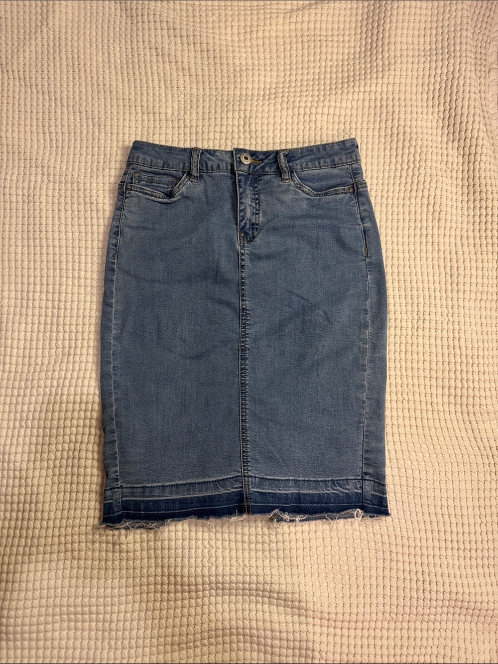 ONLY Blue Denim Pencil Skirt